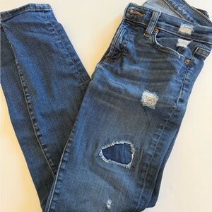 J. Crew Toothpick Distressed Skinny Jeans